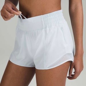 NWOT Track That Mid-Rise Lined Short 5" in Powder Blue